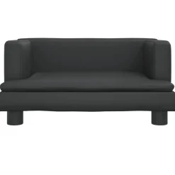vidaXL sofa til børn 60x40x30 cm kunstlæder sort