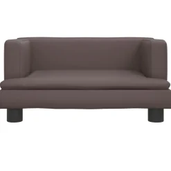 vidaXL sofa til børn 60x40x30 cm kunstlæder brun