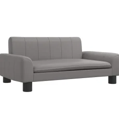 vidaXL sofa til børn 70x45x30 cm kunstlæder grå