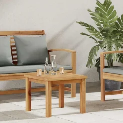 vidaXL Sofabord Brun 45 x 45 x 36 cm Massiv Teaktræ