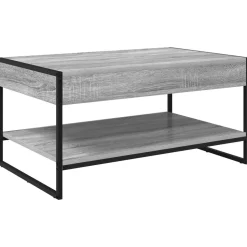 vidaXL Sofabord Grå Sonoma 80 x 50 x 40 cm Konstrueret træ
