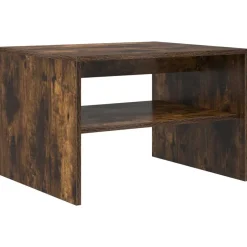 vidaXL Sofabord Røget eg 60 x 50 x 40 cm Konstrueret træ