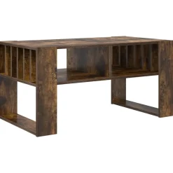 vidaXL Sofabord Røget eg 92 x 49,5 x 45 cm Konstrueret træ