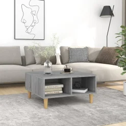 vidaXL sofabord 60x60x30 cm konstrueret træ grå sonoma-eg