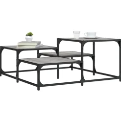 vidaXL sofabord 87,5x87,5x40 cm konstrueret træ grå sonoma-eg