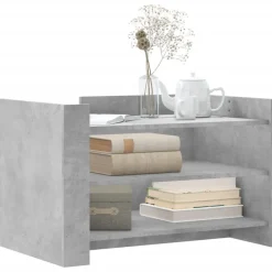vidaXL sofabord 80x50x50 cm konstrueret træ betongrå