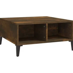 vidaXL sofabord 60x60x30 cm konstrueret træ røget egetræsfarve
