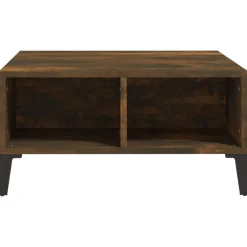 vidaXL sofabord 60x60x30 cm konstrueret træ røget egetræsfarve
