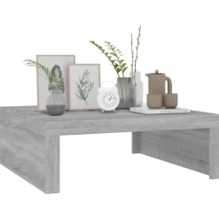 vidaXL sofabord 100x100x35 cm konstrueret træ grå sonoma-eg