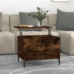 vidaXL sofabord 60x44,5x45 cm konstrueret træ røget egetræsfarve
