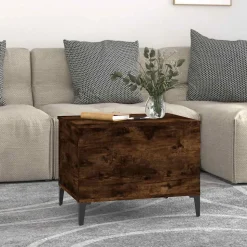 vidaXL sofabord 60x44,5x45 cm konstrueret træ røget egetræsfarve