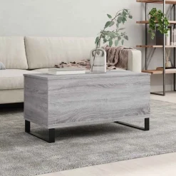 vidaXL sofabord 90x44,5x45 cm konstrueret træ sonoma-eg grå