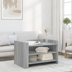 vidaXL sofabord 80x50x50 cm konstrueret træ grå sonoma-eg