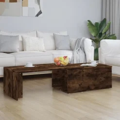 vidaXL sofabord 150x50x35 cm konstrueret træ røget egetræsfarve