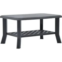 vidaXL sofabord 90x60x46 cm plastik antracitgrå