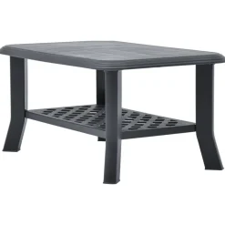 vidaXL sofabord 90x60x46 cm plastik antracitgrå