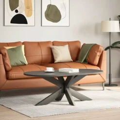 vidaXL sofabordben edderkopformet antracit 98x58x(42-43) cm stål