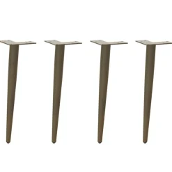 vidaXL sofabordben konisk form 4 stk. naturstål 30-31 cm stål