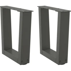 vidaXL sofabordben V-formet 2 stk. antracit 30x(30-31,3) cm stål