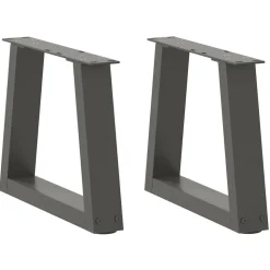 vidaXL sofabordben V-formet 2 stk. antracit 30x(30-31,3) cm stål