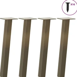 vidaXL sofabordsben 4 stk. naturstål 30 cm stål