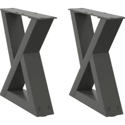 vidaXL sofabordsben 2 stk. antracit 30x(30-31,3) cm stål