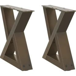 vidaXL sofabordsben 2 stk. naturstål 30x(30-31,3) cm stål