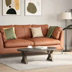 vidaXL sofabordsben 2 stk. naturstål 30x(30-31,3) cm stål