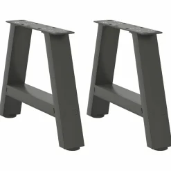 vidaXL sofabordsben A-formet 2 stk. antracit 30x(30-31) cm stål
