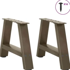 vidaXL sofabordsben A-formet 2 stk. 30x(30-31) cm stål