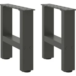 vidaXL sofabordsben antracit 2 stk. 30x(30-31) cm stål
