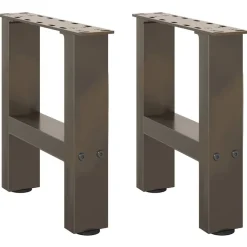 vidaXL sofabordsben naturstål 2 stk. 30x(30-31) cm stål