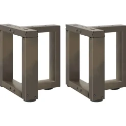 vidaXL sofabordsben T-formet 2 stk. sort 30x25x(30-31) cm stål
