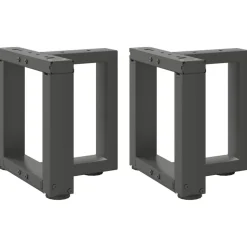 vidaXL sofabordsben T-formet 2 stk. antracit 30x25x(30-31) cm stål