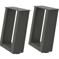 vidaXL sofabordsben U-formet 2 stk. antracit 30x(30-31) cm stål