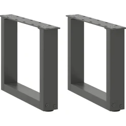vidaXL sofabordsben U-formet 2 stk. antracit 30x(30-31) cm stål