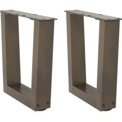 vidaXL sofabordsben V-formet 2 stk. naturstål 30x(30-31,3) cm stål