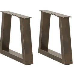 vidaXL sofabordsben V-formet 2 stk. naturstål 30x(30-31,3) cm stål
