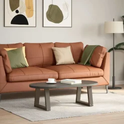 vidaXL sofabordsben V-formet 2 stk. naturstål 30x(30-31,3) cm stål