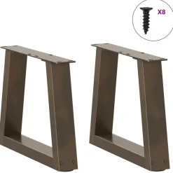vidaXL sofabordsben V-formet 2 stk. naturstål 30x(30-31,3) cm stål