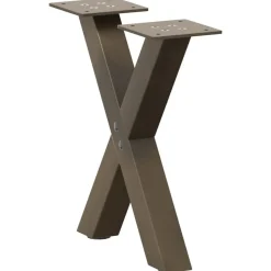 vidaXL sofabordsben X-formet 2 stk. naturstål 30x(30-31) cm stål