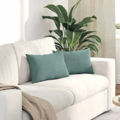 vidaXL Sofapuder 2 pcs Havgrøn 50 x 30 cm Velourstof