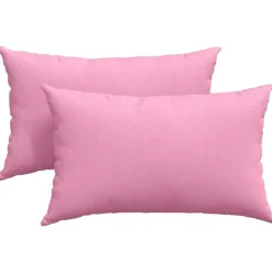vidaXL Sofapuder 2 pcs Lyserød 50 x 30 cm Stof