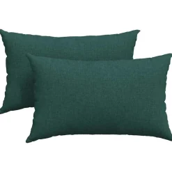 vidaXL Sofapuder 2 pcs Mørkegrøn 50 x 30 cm Stof