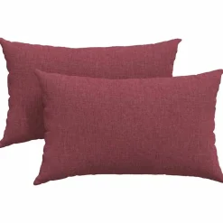 vidaXL Sofapuder 2 pcs Vinrød 50 x 30 cm Stof