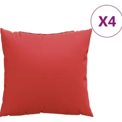 vidaXL sofapuder 4 stk. 40x40 cm stof rød