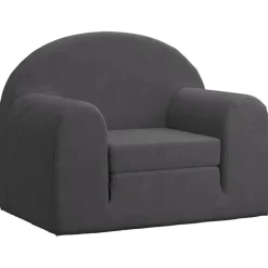 vidaXL sofaseng til børn blødt plys antracitgrå