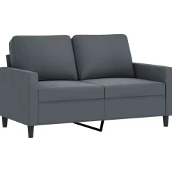 vidaXL sofasæt 3 dele med hynder velour mørkegrå