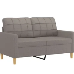 vidaXL sofasæt 3 dele med hynder stof gråbrun