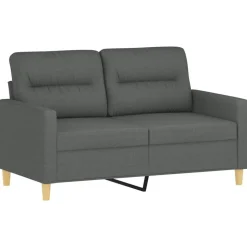 vidaXL sofasæt 3 dele med hynder stof mørkegrå